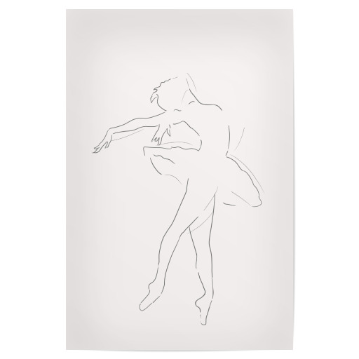 Ballerina Line art in beige