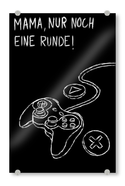 Acrylglasbild "Noch eine Runde!" artboxONE - Typografie,Für Kinder,Abstrakt