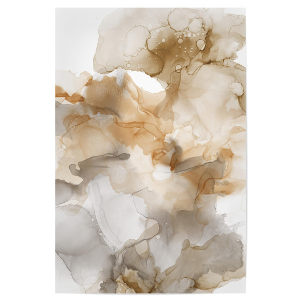 Poster "Alcohol paint beige grey" artboxONE - Abstrakt - Alkohol,Paint,Kunst,Abstrakt,Beige,Grau,Marmor,Muster