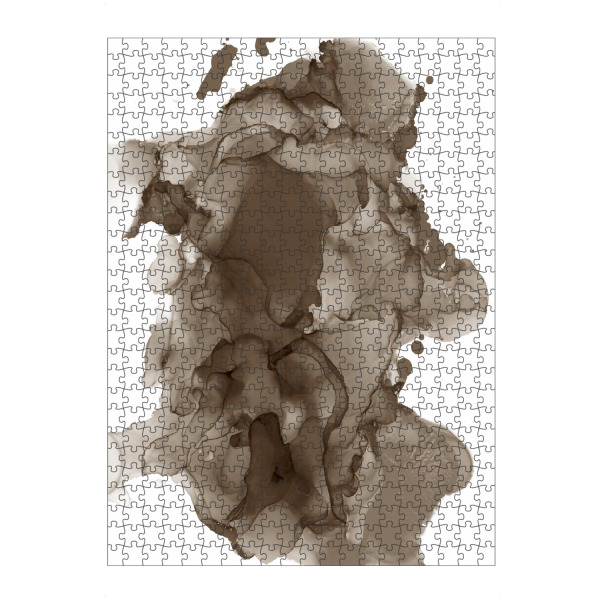 Puzzle Ravensburger "Watercolor Splash in dark brown" artboxONE - Abstrakt - Aquarell,Dunkel braun,Wasserfarbe,Abstrakt,Fleck,Klecks,Splash