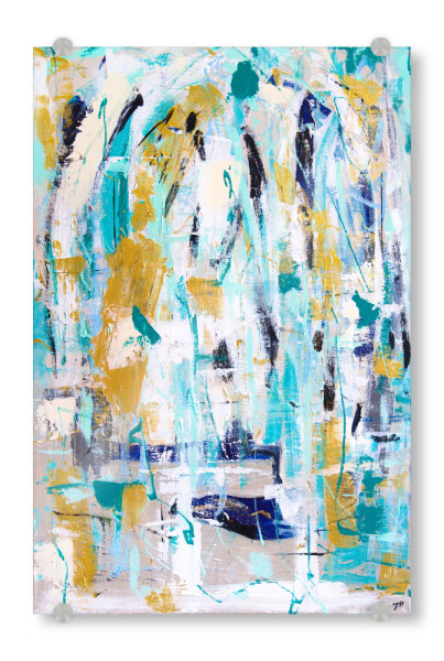 Acrylglasbild "Tove Höglund - Refreshing Rain" artboxONE - Abstrakt - Abstrakt,Modern,Bunt,Farbenfroh,Strich,Pinsel