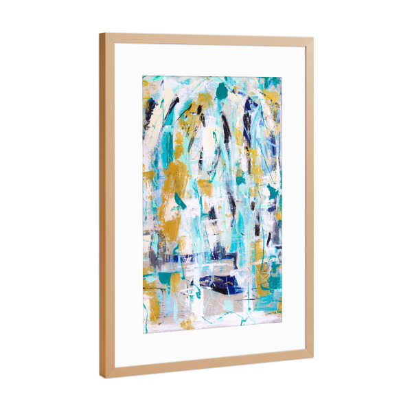 Poster mit Rahmen Kupfer "Tove Höglund - Refreshing Rain" artboxONE - Abstrakt - Abstrakt,Modern,Bunt,Farbenfroh,Strich,Pinsel