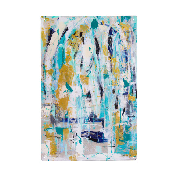 Metall Poster "Tove Höglund - Refreshing Rain" artboxONE - Abstrakt - Abstrakt,Modern,Bunt,Farbenfroh,Strich,Pinsel - Blechschild