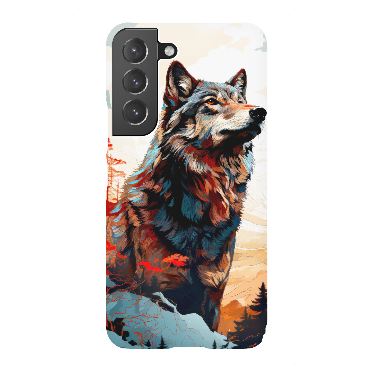 "Wolfstierkunst C"für Samsung Galaxy - Premium-Case Handyhülle artboxONE