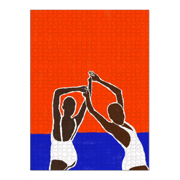 Puzzle Ravensburger "Dancing sunset" artboxONE - Abstrakt,Menschen - Frauen,Menschen,Tanzen,Abstrakt,Bunt,Figuren,Sonnenuntergang - Bild frauen