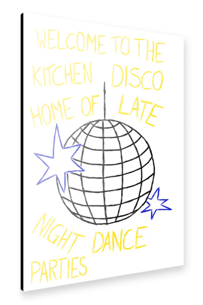 Alu-Dibond "Kitchen Disco" 30x20 cm artboxONE