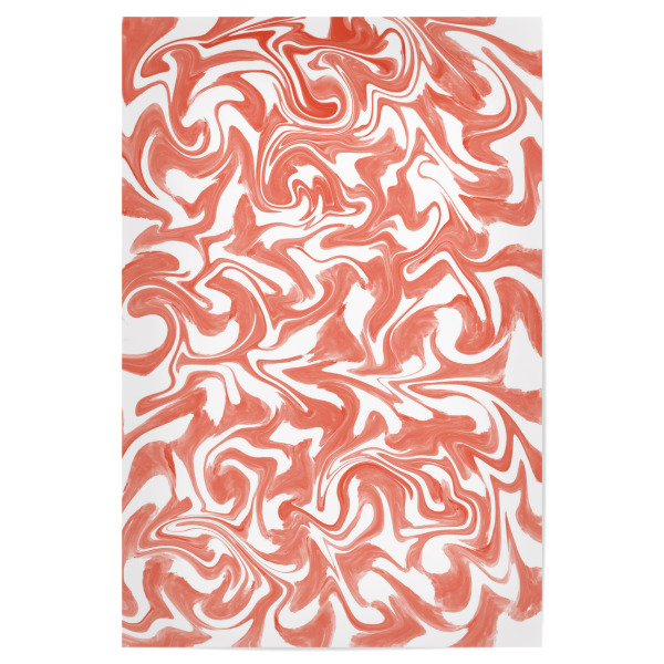 Poster "Red Waves" artboxONE - Abstrakt,Geometrie - Geometrie,Abstrakt,Malerei,Rot,Wellen