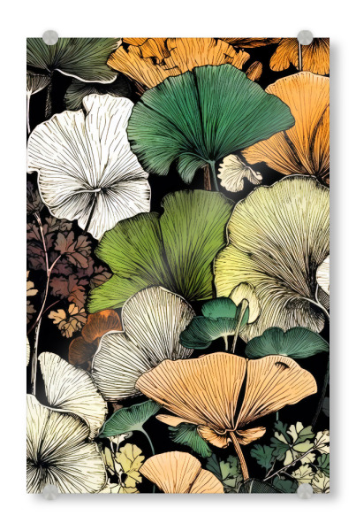 Acrylglasbild "Ginko Biloba J" artboxONE - Natur,Floral - Ginkgo,Biloba,Ginkgo biloba,Baum,Wald,Blätter,Natur