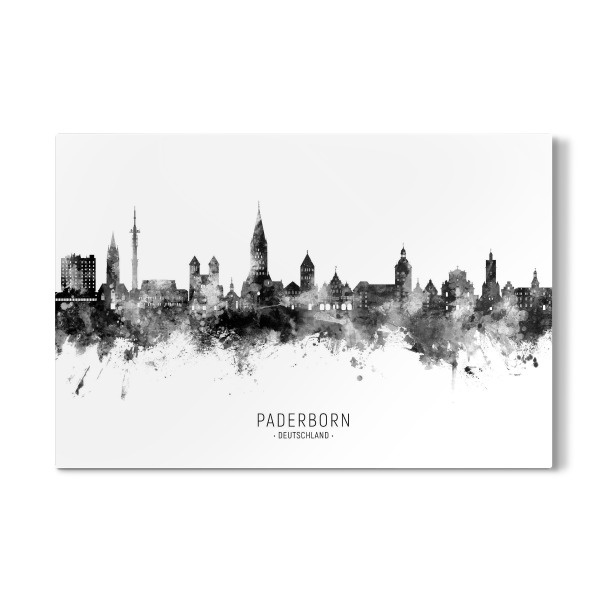 Galerie-Print "Paderborn Skyline BW Text" 30x20 cm artboxONE
