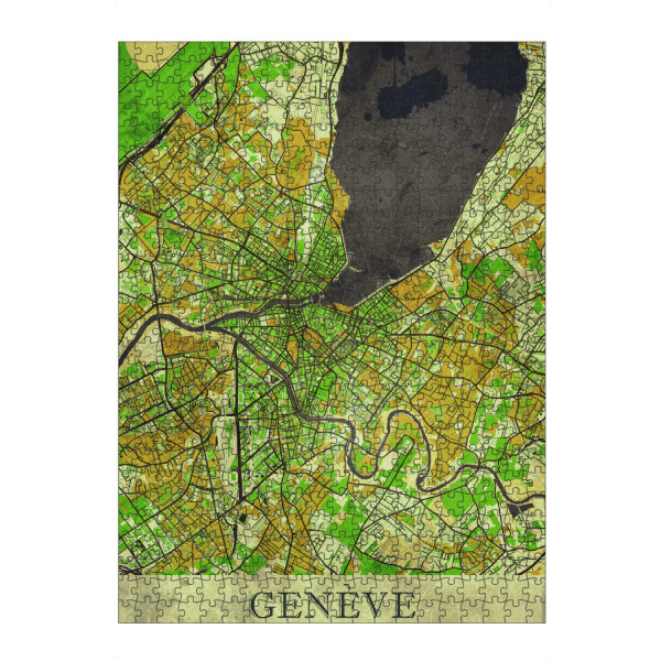 artboxONE Puzzle "Genf Vintage City Map" artboxONE - Städte