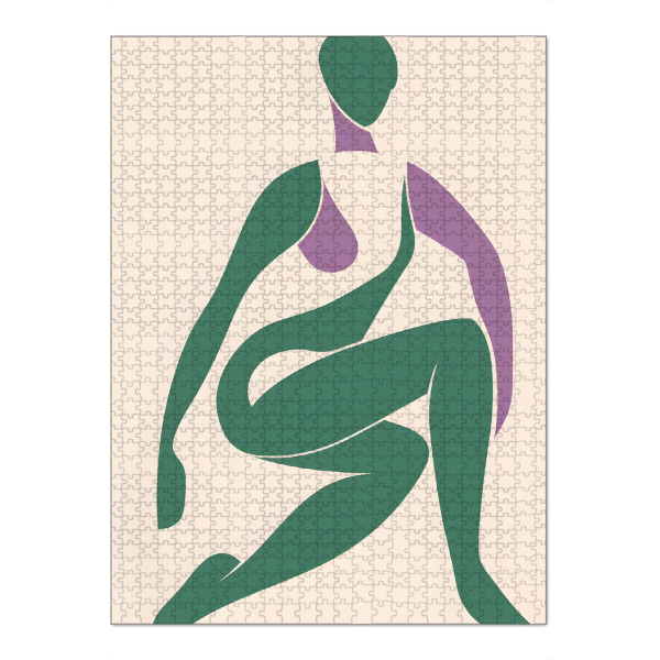 Puzzle Ravensburger "Yoga Übung" artboxONE - Abstrakt,Menschen,Geometrie