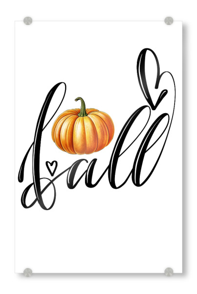 Acrylglasbild "Kürbis-Herbst-Zitat" artboxONE - Essen & Trinken,Architektur,Fashion,Festivals,Halloween