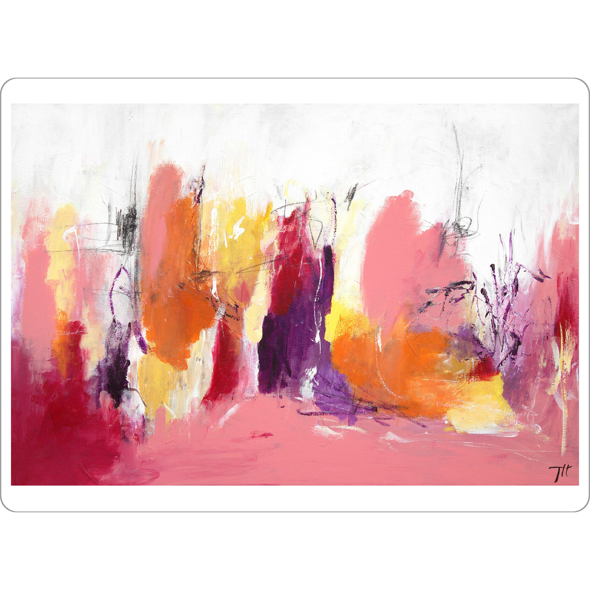 Tischset "Tove Höglund - Colours of Fall" artboxONE - Abstrakt - Abstrakt,Modern,Bunt,Farbenfroh,Strich,Pinsel - Bild abstrakt