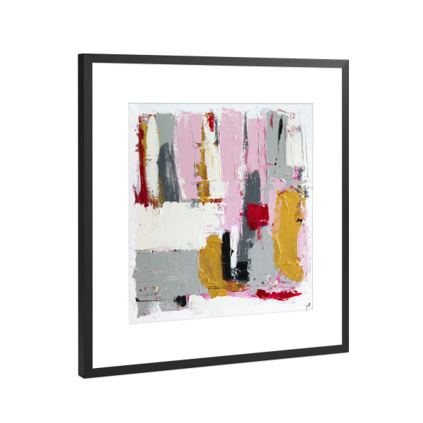 Poster mit Rahmen Schwarz (Metallic) "Tove Höglund - Break" artboxONE - Abstrakt - Abstrakt,Modern,Bunt,Farbenfroh,Strich,Pinsel