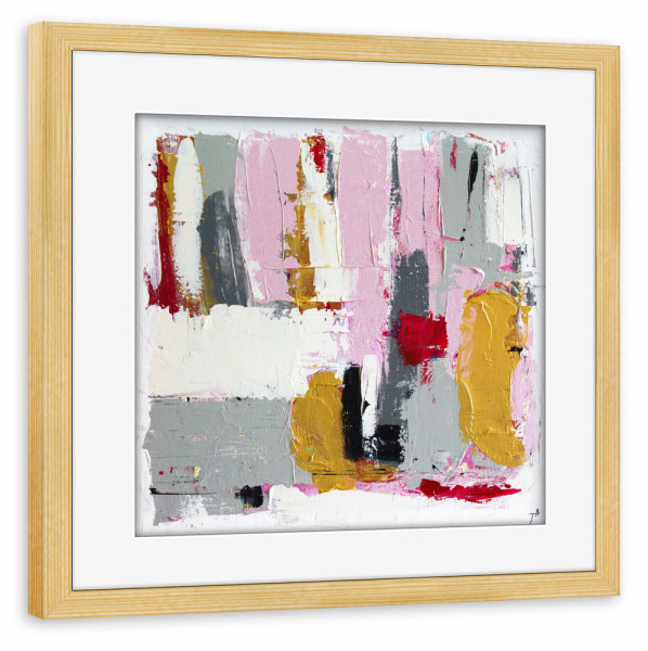 Poster mit Rahmen kiefer "Tove Höglund - Break" artboxONE - Abstrakt - Abstrakt,Modern,Bunt,Farbenfroh,Strich,Pinsel