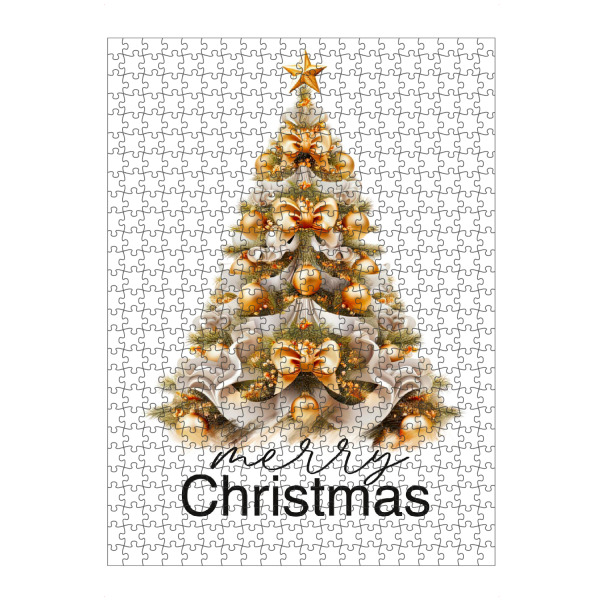 artboxONE Puzzle "Frohe Weihnachten, Goldbaum" artboxONE - Für Kinder,Fashion,Weihnachten,Festivals,Lustig