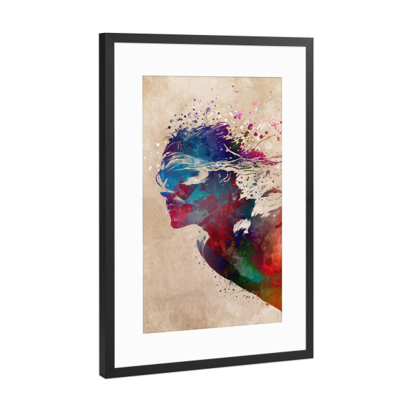 Poster mit Rahmen Schwarz (Metallic) "Schwimmsport Kunst B" artboxONE - Sport,Sport / Sommerspiele - Schwimmen,Schwimmen,Sport,Schwimmer,Wasser,Grafik