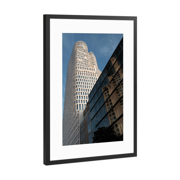 Poster mit Rahmen Schwarz (Metallic) "Berlin Mirror" artboxONE - Städte,Architektur - Berlin,Architektur,Gebäude,Deutschland