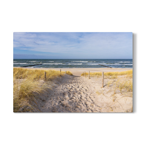 Galerie-Print "Wellen, Strandaufgang, Meer" 30x20 cm artboxONE