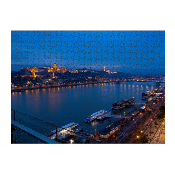 Puzzle Ravensburger "Budapest an der blauen Donau" artboxONE - Architektur,Städte / Budapest - Budapest,Ungarn,Burgpalast,Burgviertel,Donau,Buda,Pest