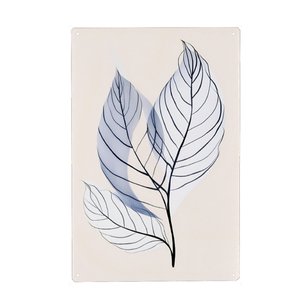 Holzbild "Linien Blätter" artboxONE - Natur,Floral,Abstrakt