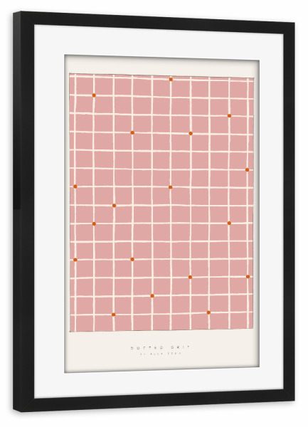 Poster mit Rahmen schwarz "Álex Roda - Dotted Grit" artboxONE - Typografie,Abstrakt,Geometrie