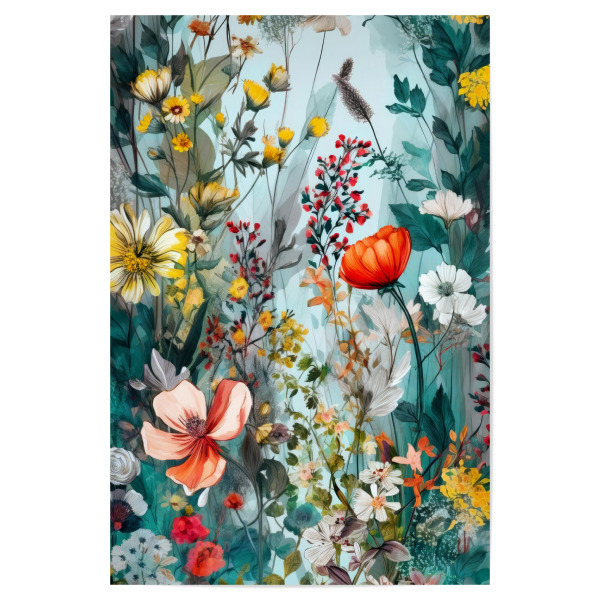 Poster 30x20 cm "Blumen und Blätter B" artboxONE - Natur,Floral - Natur,Blumen,Blumen,Botanisch,Blätter,Blatt,Blumen