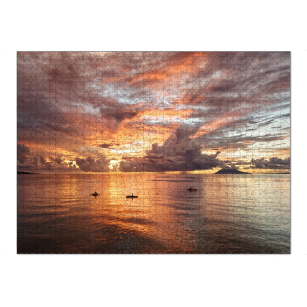 Puzzle Ravensburger "Abendrot in Sulawesi" artboxONE - Natur,Reise / Strand und Meer