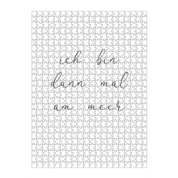 Puzzle Ravensburger "Ichbindannmalammeer" artboxONE - Typografie,Schwarzweiß,Lustig