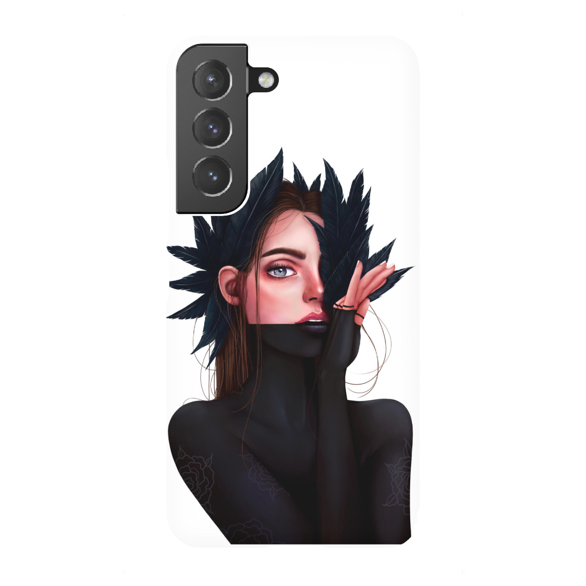 "Mädchen mit Federn"für Samsung Galaxy - Premium-Case Handyhülle artboxONE