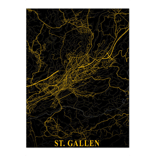 Puzzle Ravensburger "Stadtplan St. Gallen" artboxONE - Städte