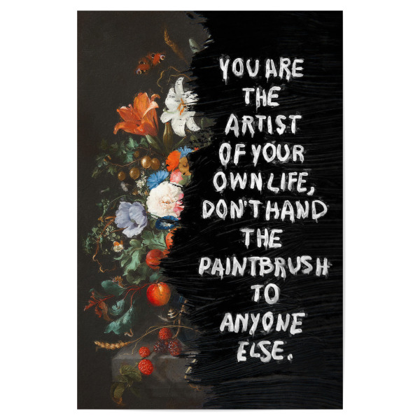 Poster 30x20 cm "Du bist der Künstler" artboxONE - Floral,Lehrersprüche