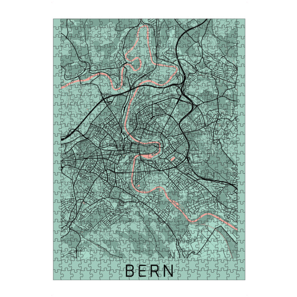 artboxONE Puzzle "Stadtplan Bern City" artboxONE - Städte