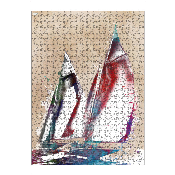 artboxONE Puzzle "Segelboote Sportkunst D" artboxONE - Sport,Sport / Sommerspiele - Segelboot,Boot,Boote,Segeln,Sport,Grafik,Illustration