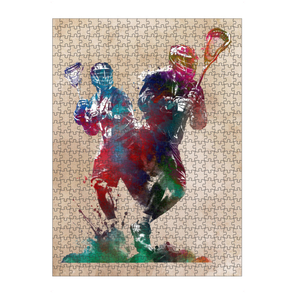 Puzzle Ravensburger "Lacrosse-Sportkunst B" artboxONE - Sport,Sport / Motivation - Lacrosse,Spieler,Sport,Sport,Grafik - Bild lacrosse