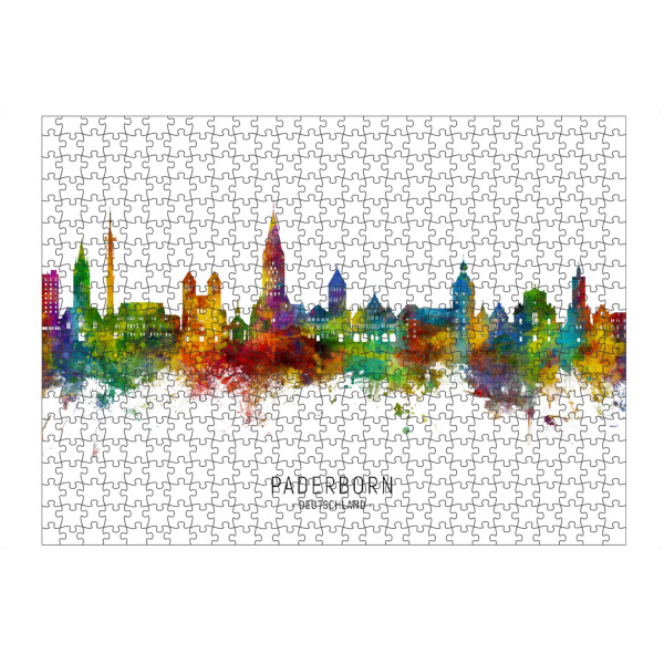 artboxONE Puzzle "Paderborn Deutschland Skyline txt" artboxONE - Städte