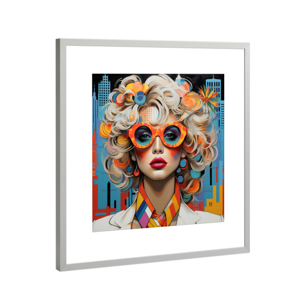 Poster mit Rahmen Silber "SAVANNAH GEHEIMNIS" artboxONE - Reise,Menschen,Fashion,Für Mama - Savannah,Georgia,City,Stadt,Popart,Art,Portrait,Frau