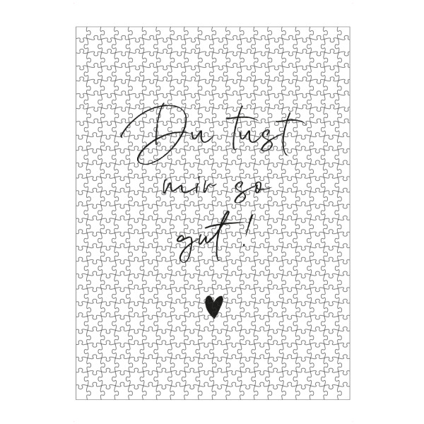 artboxONE Puzzle "Du tust mir so gut!" artboxONE - Typografie,Schwarzweiß,Liebe