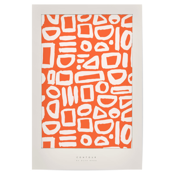 Poster "Álex Roda - Contour" artboxONE - Typografie,Abstrakt,Geometrie