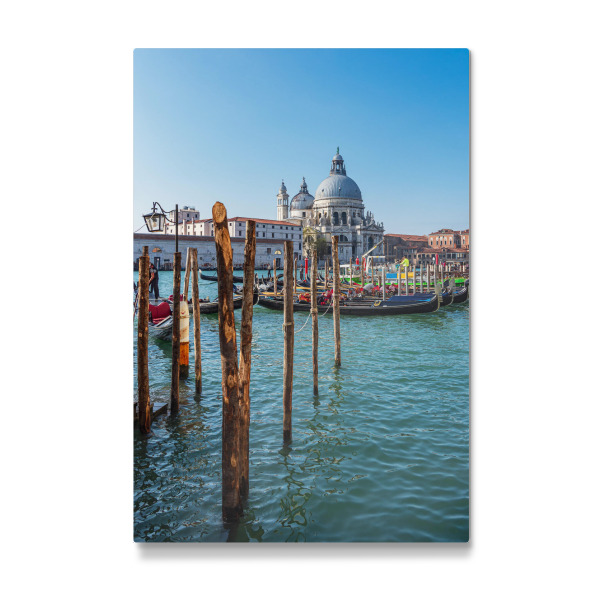 Galerie-Print "Gondeln und Kirche in Venedig" 30x20 cm artboxONE