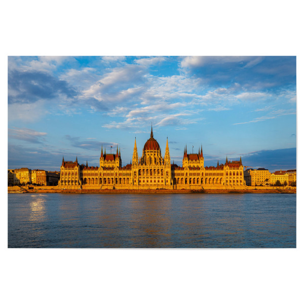 Poster "Das goldene Parlament" artboxONE - Reise,Architektur,Städte / Budapest - Budapest,Parlament,Ungarn,Donau,Buda,Pest