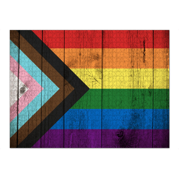 Puzzle Ravensburger "LGBTQ vintage flag" artboxONE - Abstrakt,Liebe,Männer