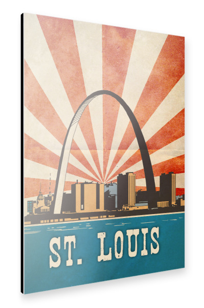 Alu-Dibond "St. Louis vintage" 30x20 cm artboxONE