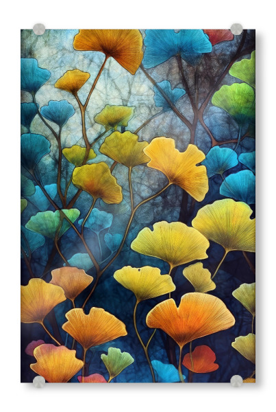Acrylglasbild "Ginko Biloba M" artboxONE - Natur,Floral - Ginkgo,Biloba,Ginkgo biloba,Baum,Wald,Blätter,Natur