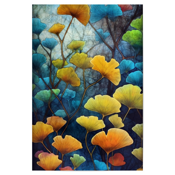 Poster "Ginko Biloba M" artboxONE - Natur,Floral - Ginkgo,Biloba,Ginkgo biloba,Baum,Wald,Blätter,Natur
