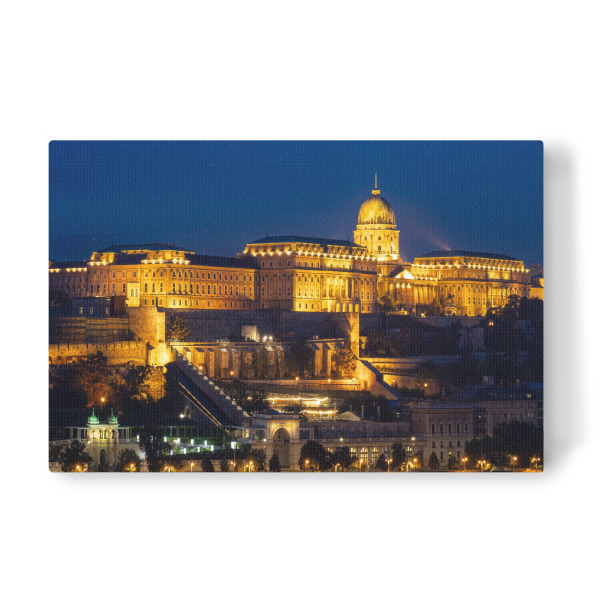 Leinwandbild "Der Burgpalast bei Nacht" artboxONE - Architektur,Städte / Budapest