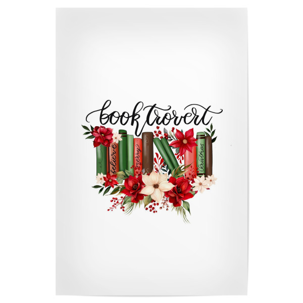 Poster 30x20 cm "Booktrovert-Weihnachtsdesigns" artboxONE - Floral,Fashion,Weihnachten,Buchstaben,Festivals