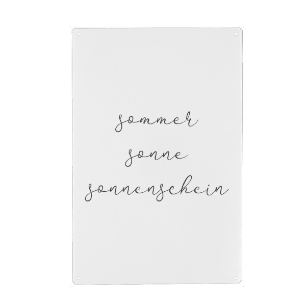 Holzbild "Sommer sonne sonnenschein" artboxONE - Typografie,Schwarzweiß,Reise / Strand und Meer,Lustig