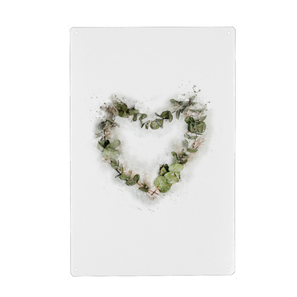 Holzbild "Eukalyptusherz" artboxONE - Natur,Floral,Für Mama - Eukalyptusherz,Eukalyptus,Eukalyptuskranz