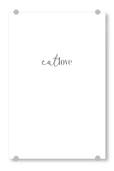Acrylglasbild "Catlove typo" artboxONE - Typografie,Liebe